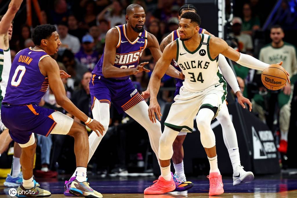 杜兰特爆砍38分字母哥31+10 布克准绝杀太阳胜雄鹿